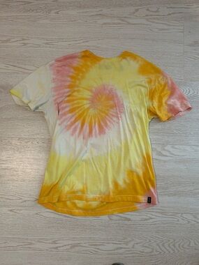 Scotch & Soda Yellow Pink Tie-Dye Short Sleeve Tee